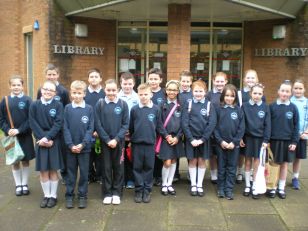 P6 & 7 visit Omagh Library