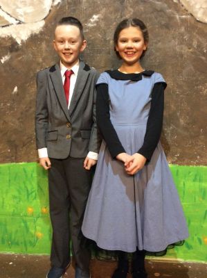 Maria pictured with Captain Von Trapp.