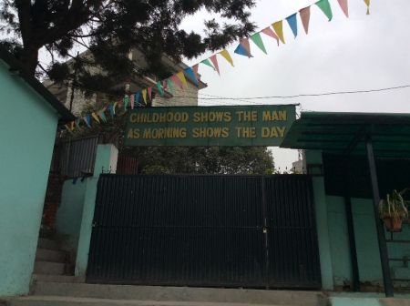 The school had many educational messages on display, for the benefit of pupils and staff.