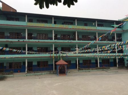 The main building consists of 4 storeys, with the third floor being a dorm for boarding children.