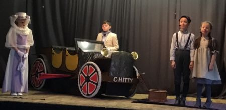 The fully restored Chitty on stage!