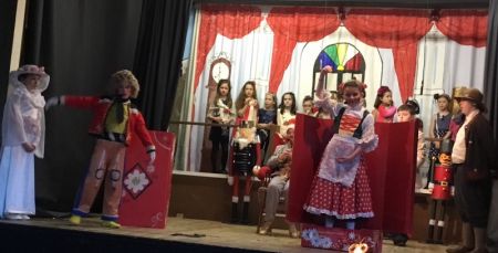The ‘dolls' entertain the guests at the party.